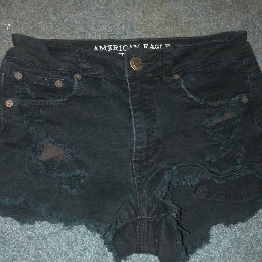 High waisted jean shorts